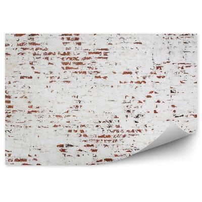 Fototapeta samoprzylepna Ceglany mur z wytarciami tynku