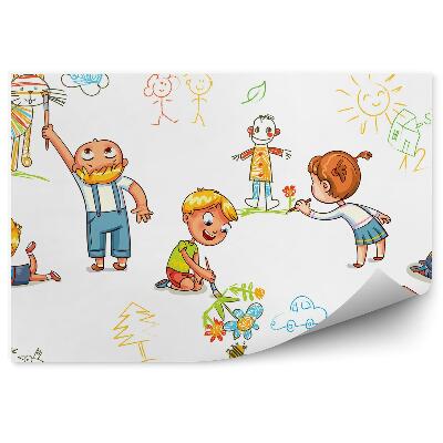 Fototapeta samoprzylepna Plastyka sztuka malowane rysowanie dzieci radość