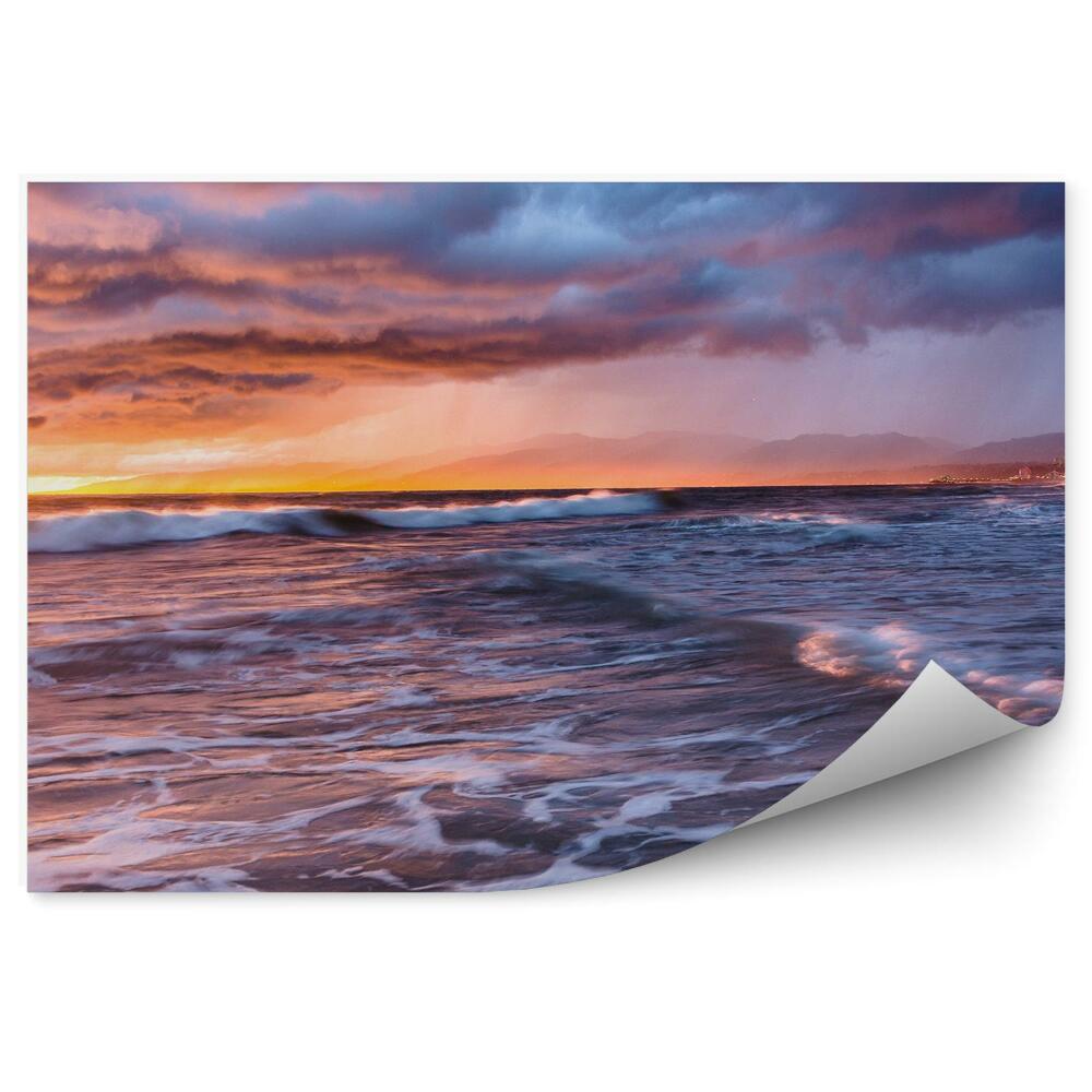 Fototapeta na ścianę Fale piana morze horyzont