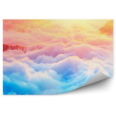 Okleina ścienna Niebo chmury zachód słońca tęcza