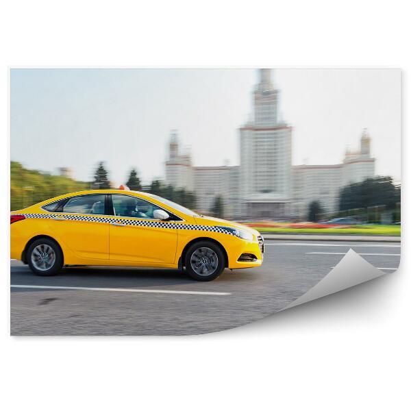 Fotopeta Taxi moskwa miasto budynek ruch