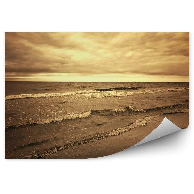 Fototapeta Zachód słońca fale morze ocean niebo chmury