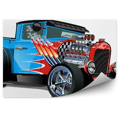 Okleina ścienna Sportowe auto ogień grafika