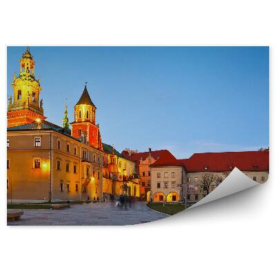 Fototapeta na ścianę zamek Wawel Kraków światła noc natura