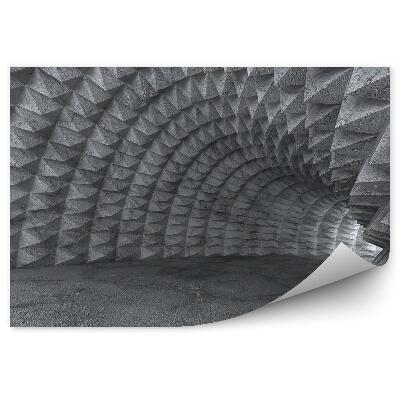 Okleina na ścianę Beton trójkąty tunel 3d