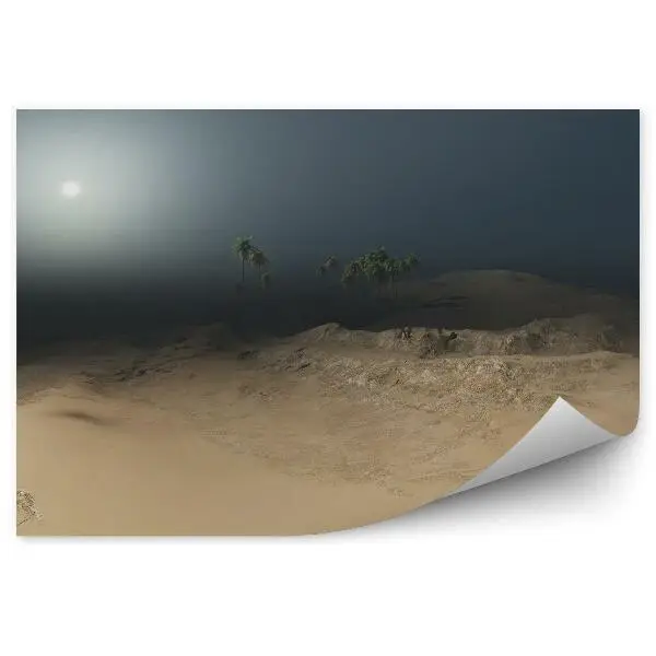 Fototapeta na ścianę Panorama palmy piasek pustynia