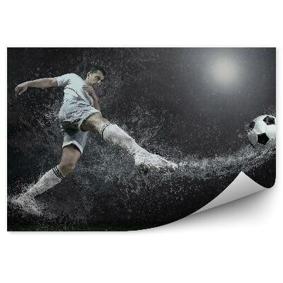 Fototapeta na ścianę Wykop piłki krople woda