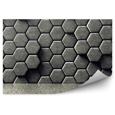 Fototapeta samoprzylepna Betonowe heksagony na ścianie