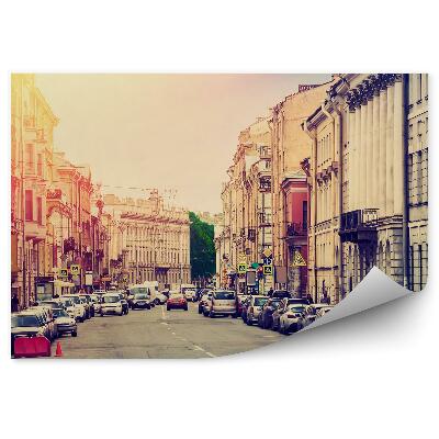 Okleina na ścianę Ulice miasta rosja kolorowe światła