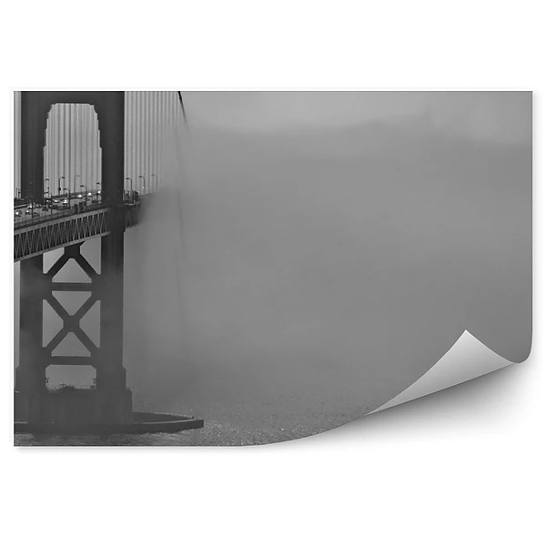 Okleina ścienna Sepia golden gate most samochody ocean san francisco
