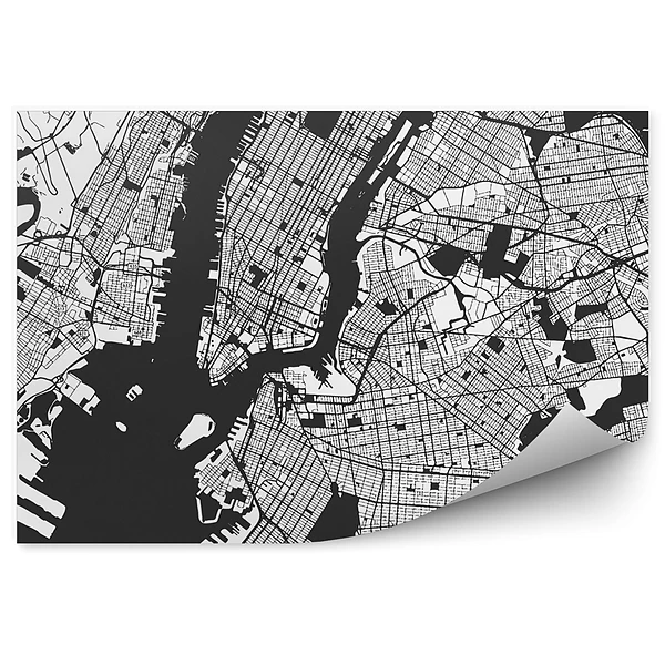 Fototapeta New york city manhattan mapa