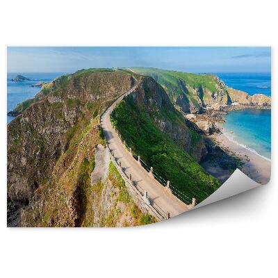 Okleina ścienna Przesmyk sark wyspy normandzkie ocean skały ścieżka wielka brytania
