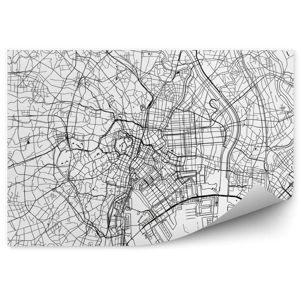 Fototapeta na ścianę Japonia tokio plan miasta rzut mapa