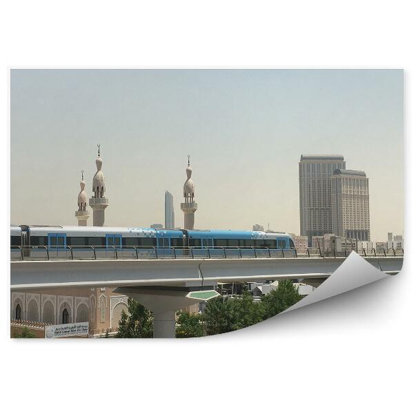 Fotopeta Pociąg dubaj miasto transport ruch