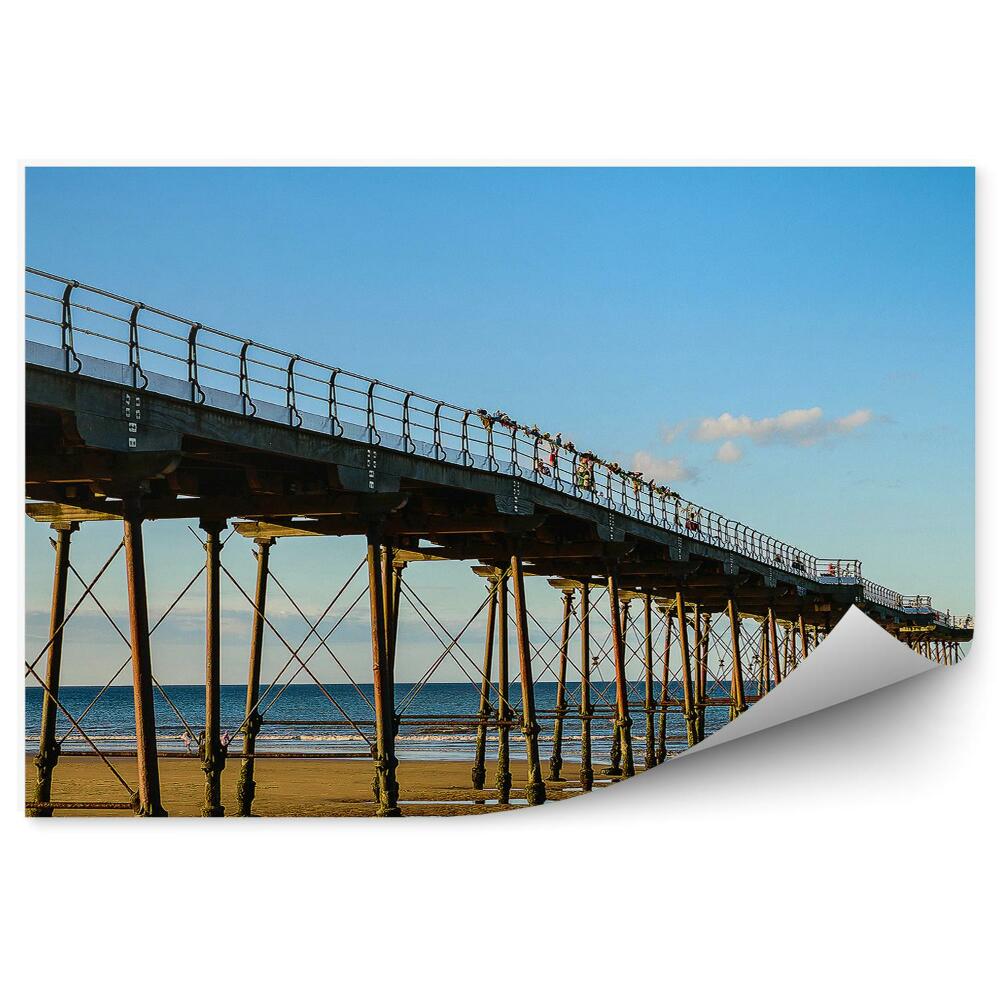 Okleina ścienna Molo plaża ocean morze niebo chmury