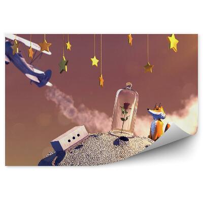 Fototapeta Lis róża planeta samolot gwiazdy