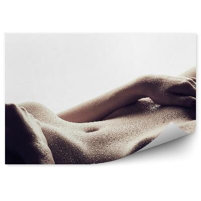 Fotopeta Krople wody zmysłowe ciało kobiece