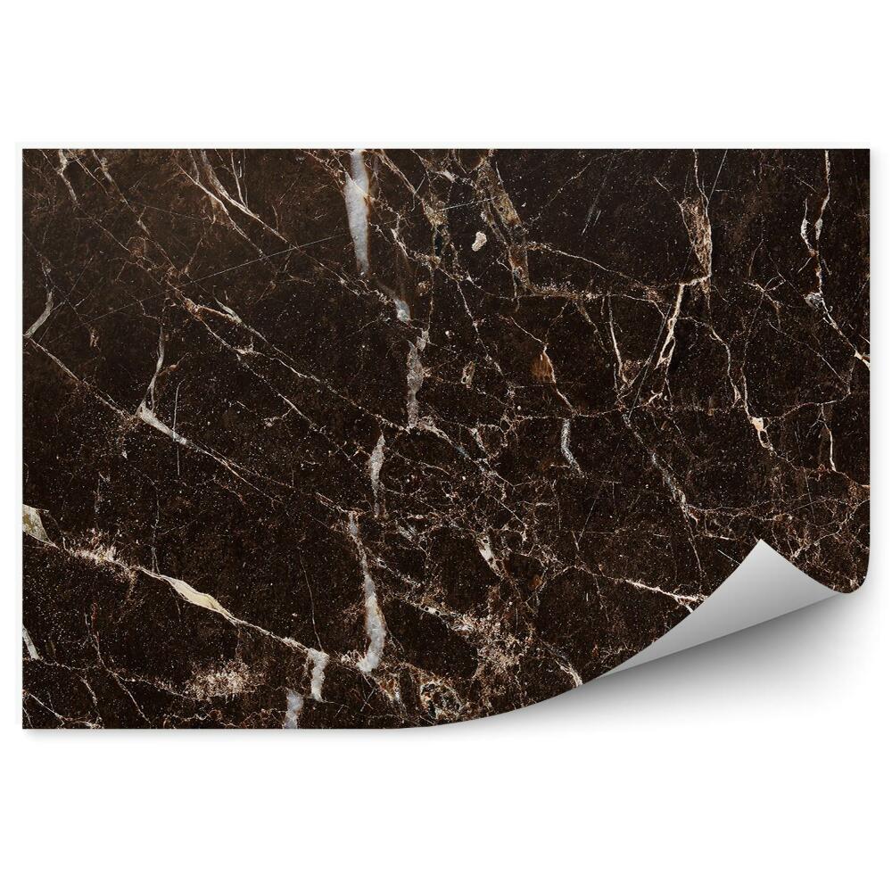Okleina ścienna Ciemny brązowy marmur