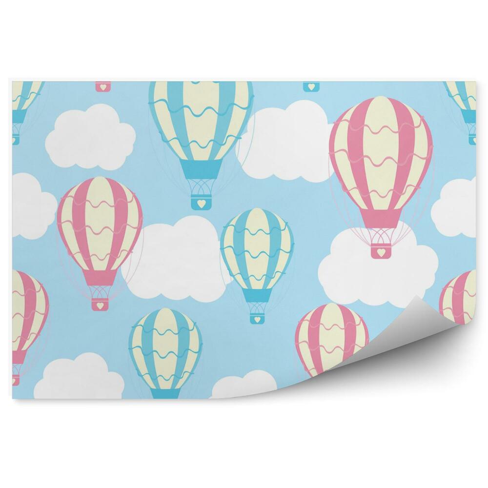 Fototapeta Baloniki na niebieskim tle