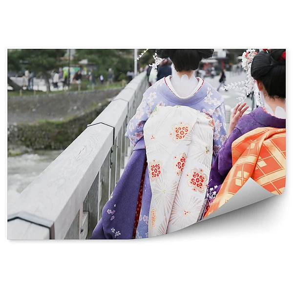 Fotopeta Gejsze kimono japonia spacer miasto