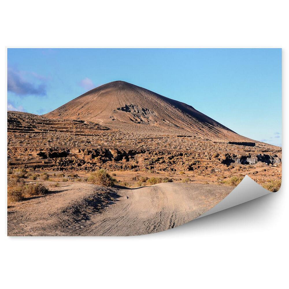 Okleina ścienna Góry zieleń skały niebo chmury