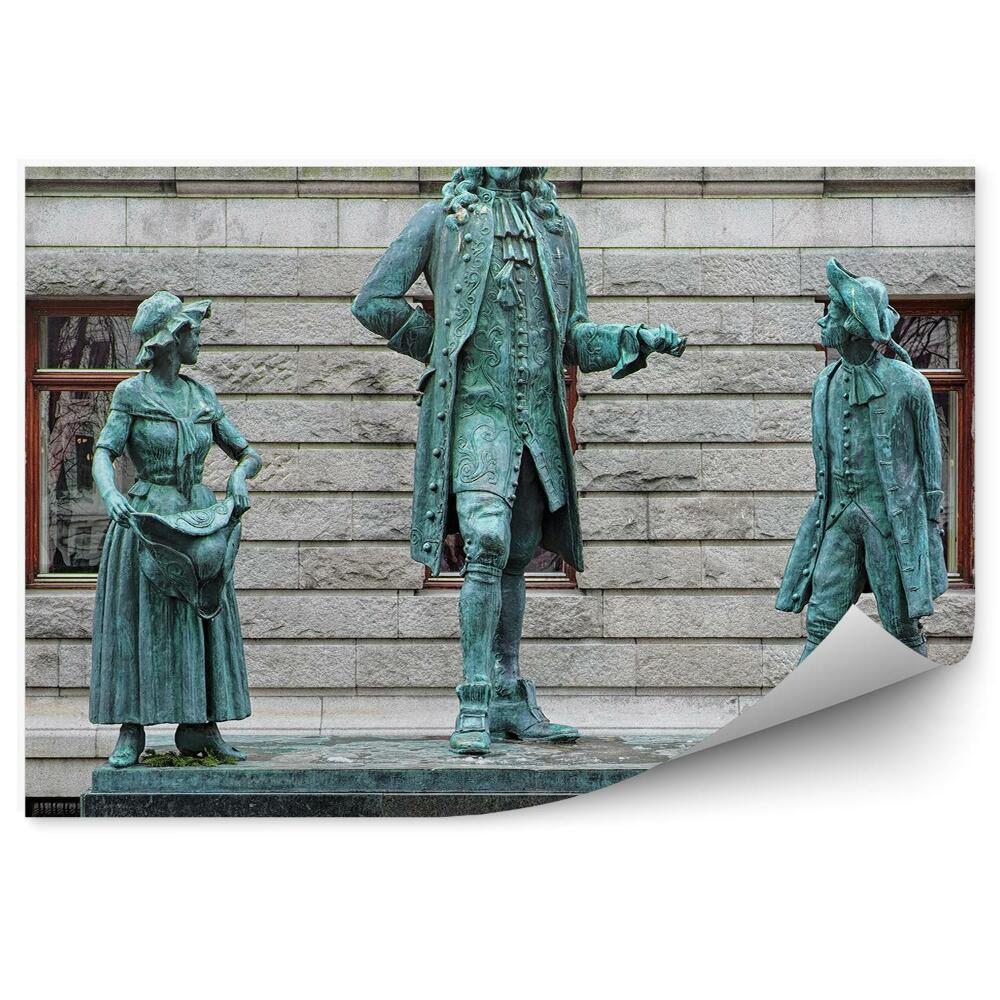 Fotopeta Pomnik norwegia ludwig holberg miasto budynek