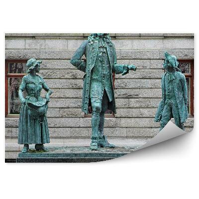 Fotopeta Pomnik norwegia ludwig holberg miasto budynek