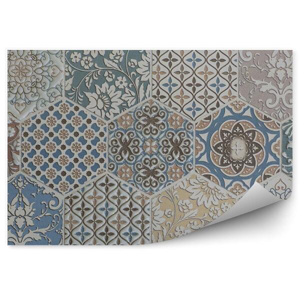 Okleina ścienna Mozaika z heksagonów abstrakcja