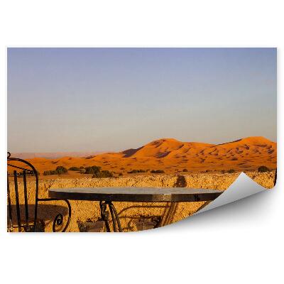 Okleina ścienna Stół krzesła taras pustynia niebo