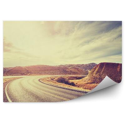 Okleina na ścianę Malownicza pustynia autostrada droga
