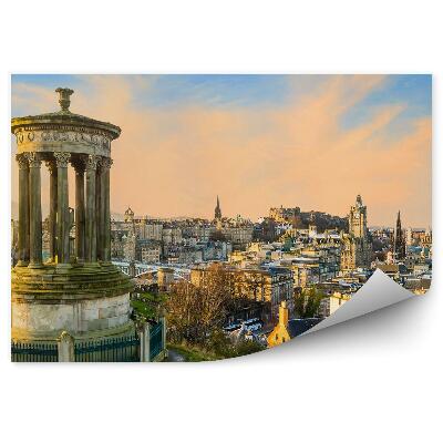 Okleina na ścianę Edynburg miasto architektura budynki