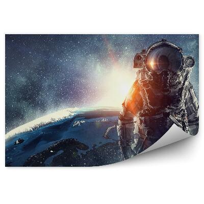 Fototapeta Astronauta przestrzeń kosmiczna planeta ziemia niebo gwiazdy światła
