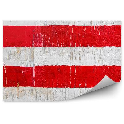 Fototapeta samoprzylepna Wzór poziome pasy białe czerwone malowane