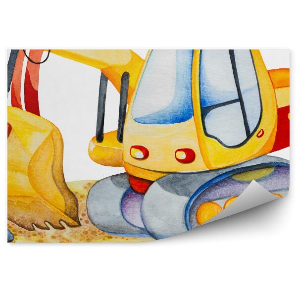 Fototapeta Koparka kamienie rysunek dla chłopca