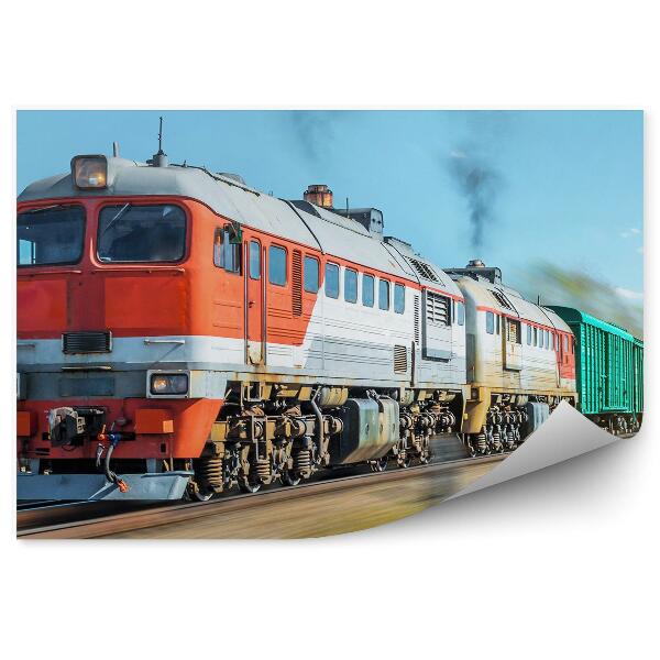 Okleina na ścianę Pociąg towarowy ruch kolej