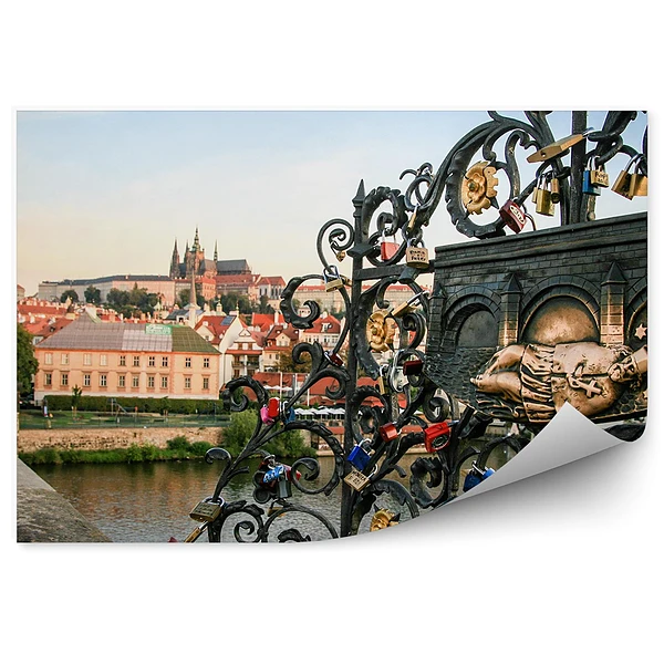 Fotopeta Miłość most karola kłódki miasto