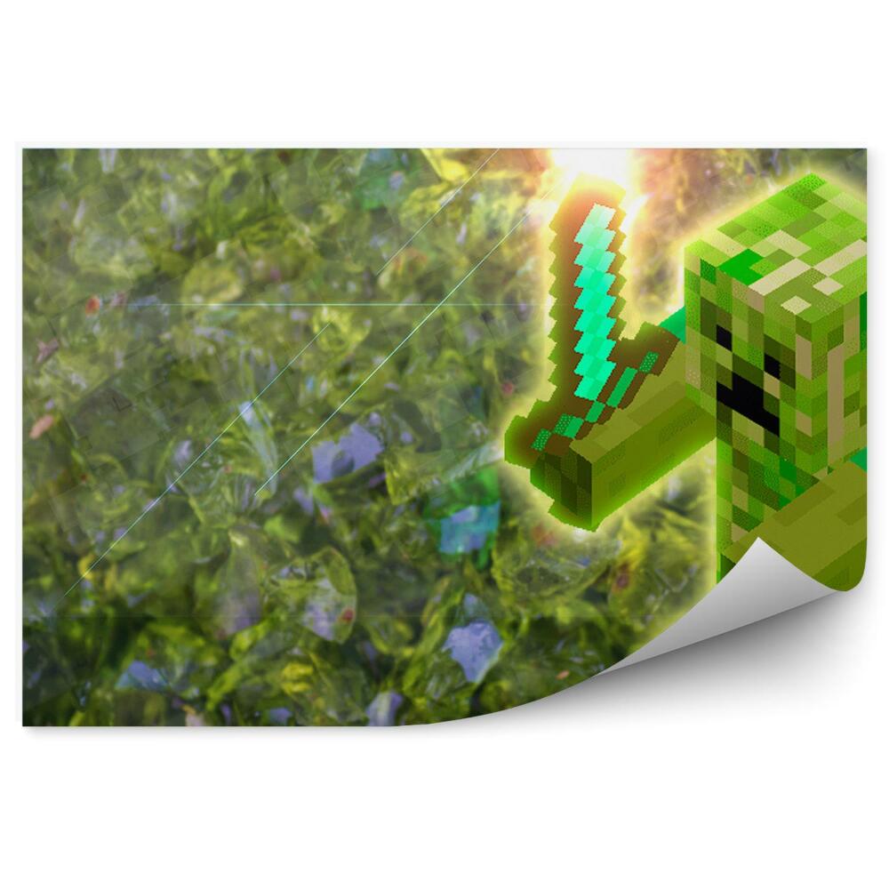 Fototapeta Zielony potwór postać z gry miecz