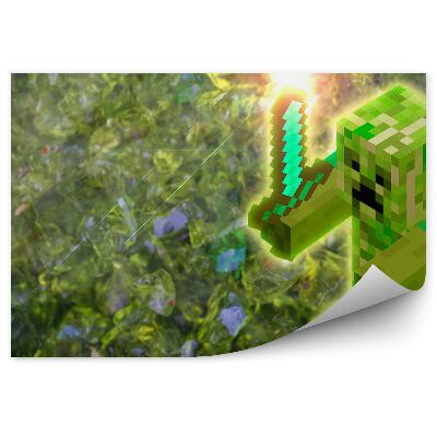 Fototapeta Zielony potwór postać z gry miecz