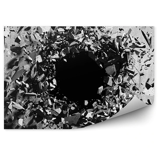 Fototapeta samoprzylepna Betonowe odłamki eksplozja