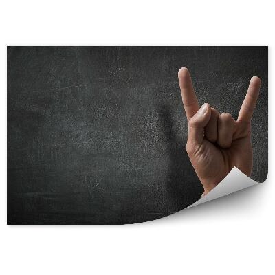 Fototapeta Gest rock dłoń garnitur ciemne tło