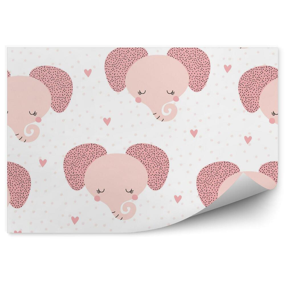 Fototapeta Różowe słoniki