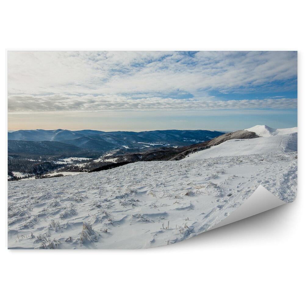 Okleina na ścianę Krajobraz górski zimowy śnieg