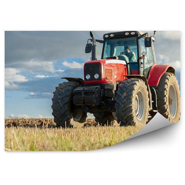 Fototapeta na ścianę Ciągnik traktor na polu