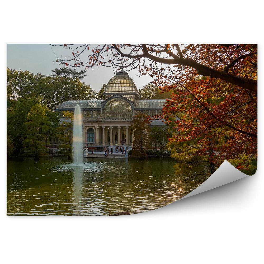 Fototapeta Kryształowy pałac hiszpania madryt fontanna park