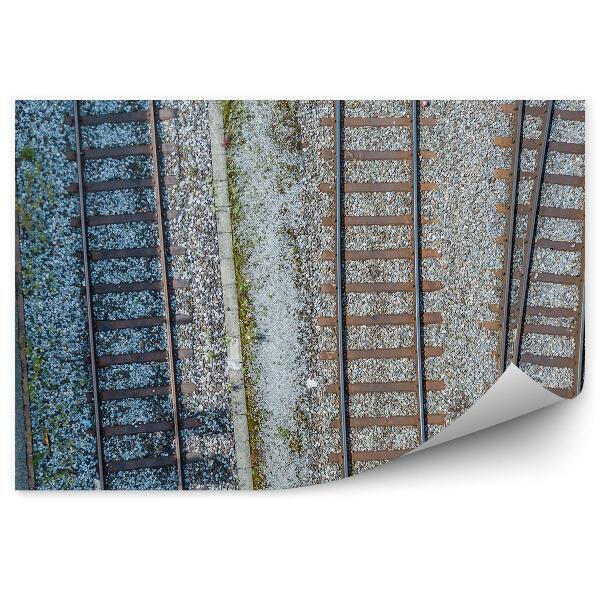 Okleina na ścianę Widok torów z lotu ptaka