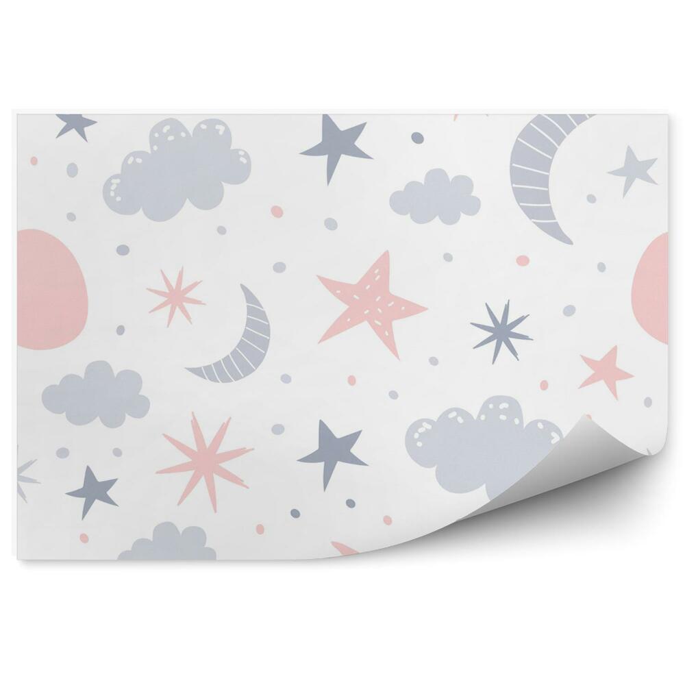 Fototapeta Malowane gwiazdki i księżyce