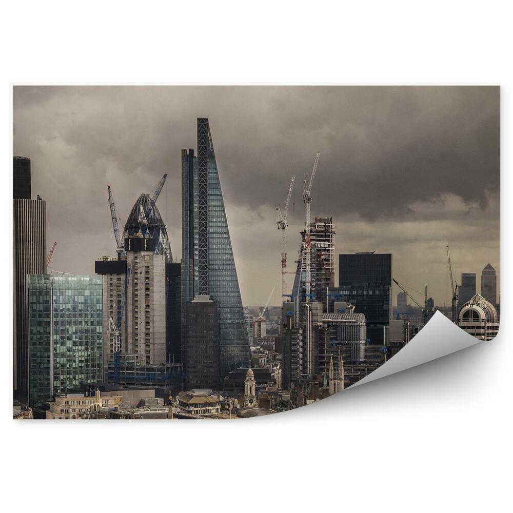 Fototapeta wieżowce niebo chmury