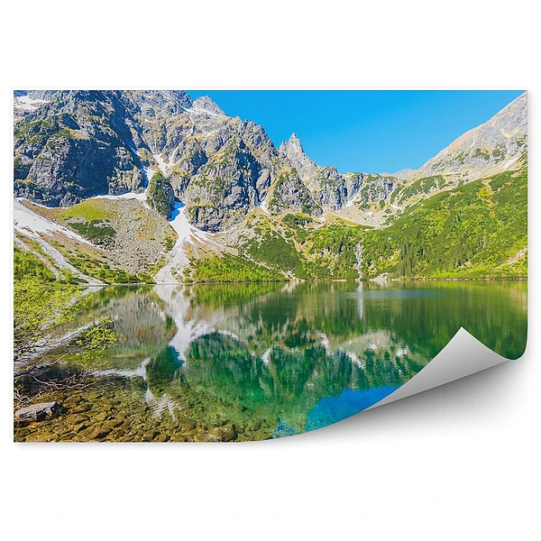 Okleina ścienna Morskie Oko szmaragdowe wody zieleń