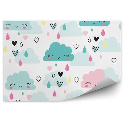 Fototapeta Uśmiechnięte kolorowe chmurki