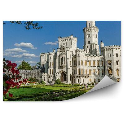 Okleina na ścianę Zamek hluboka francuski park krzewy